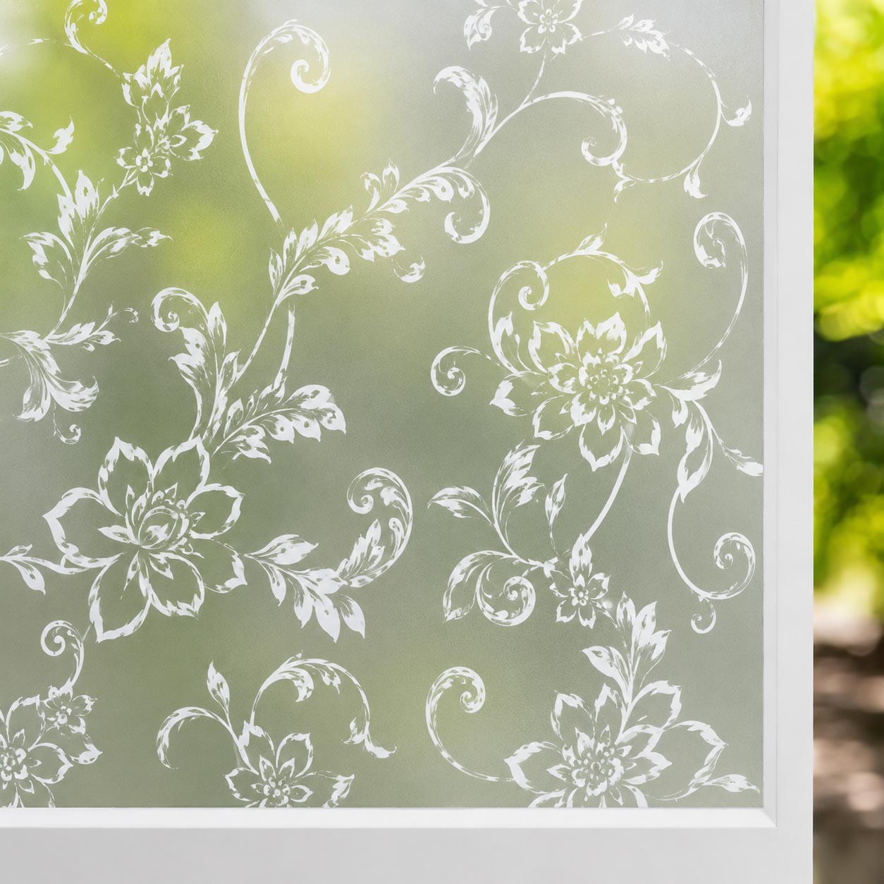 Papel Estilo Vitral Flores Bl NP-61105